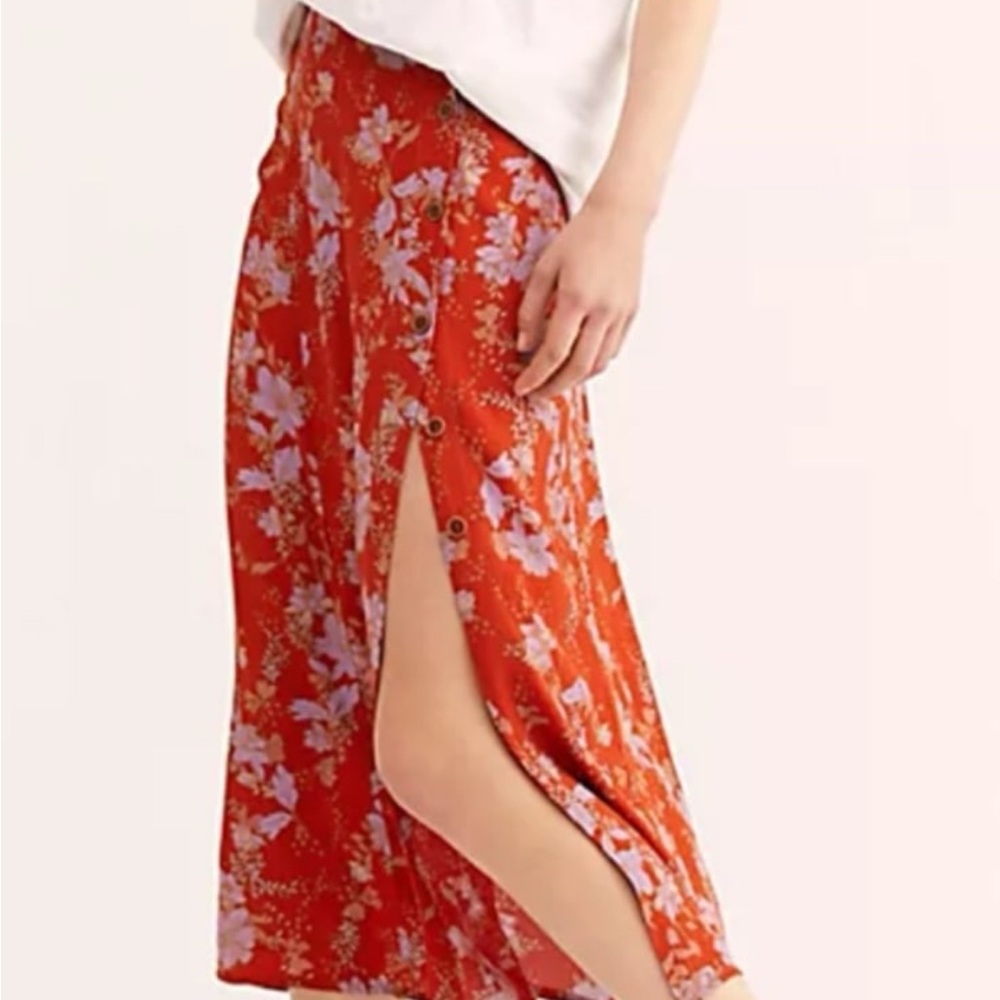 Free People Retro Love Midi Skirt
